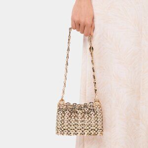RABANNE ICONIC GOLD NANO MINI 1969 BAG NWT